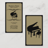 モダンなピアノ 名刺 (正面/裏面)