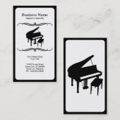 モダンなピアノ 名刺 (正面/裏面)