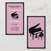 モダンなピアノ 名刺 (正面/裏面)