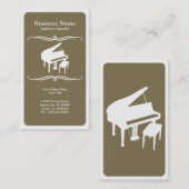 モダンなピアノ 名刺 (正面/裏面)