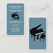 モダンなピアノ 名刺 (正面/裏面)
