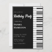 モダンなピアノ 招待状 (正面)