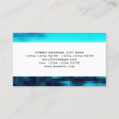 モダンなピクセル都市イメージの一見 名刺 (裏面)