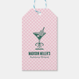 モダンなピックルボール&プロセッコ バチェロレッテウィークエンド ギフトタグ