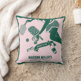 モダンなピックルボール&プロセッコ バチェロレッテ ウィークエンド クッション