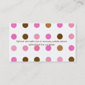 モダンなピンクおよびブラウン 名刺 (裏面)