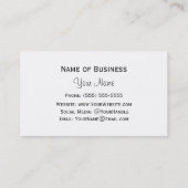 モダンなピンクおよび黒いシマウマのストライプの接触 名刺 (裏面)