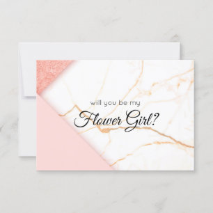 モダンなピンクとゴールドのフラワーガールにおなり？