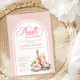 モダンなピンクとゴールドのブライダルシャワーデザイン 招待状