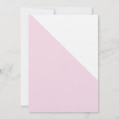 モダンなピンクとホワイトゴールドの初聖体拝領の少女 招待状 (裏面)