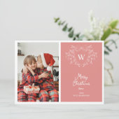 モダンなピンクと白のクラシックな crest 2枚の写真 シーズンカード (スタンド正面)