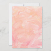 モダンなピンクのチークのような筆致の結婚式 セーブザデート (裏面)