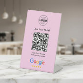 モダンなピンクのネイル愛を伝えるGoogleレビュー 台座サイン