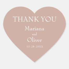 モダンなピンクのミニマリスト結婚式 ハートシール