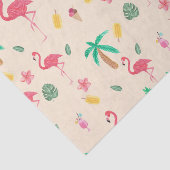 モダンなピンクの多彩な水彩画の熱帯花 薄葉紙 (詳細)