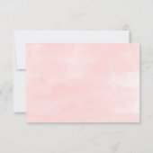 モダンなピンクの水彩画 あなたは私のフラワーガールになってくれる？ 招待状 (裏面)