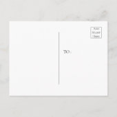 モダンなピンクの水彩花の女性の日 ポストカード (裏面)