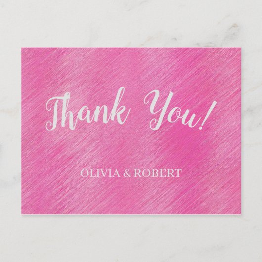 モダンなピンクの粉塵がついた木材 ポストカード (正面)