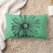 モダンなピンクの緑の花のLumbarの装飾用クッション ランバークッション (ブランケット)