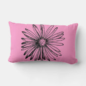 モダンなピンクの緑の花のLumbarの装飾用クッション ランバークッション (裏面)