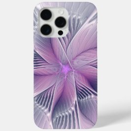 モダンなピンクの花の抽象的フラクタルアート iPhone 15 PRO MAXケース