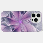 モダンなピンクの花の抽象的フラクタルアート Case-Mate iPhoneケース (裏面 (横))