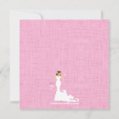 モダンなピンクの花嫁のワインのブライダルシャワー 招待状 (裏面)