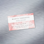 モダンなピンクの《写真》ぼけ味 マグネット名刺 (インサイチュ)