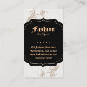 モダンなファッションのハンドバッグのブーツのヒョウのシマウマ 名刺 (裏面)