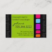 モダンなファッション及び化粧の名刺 名刺 (裏面)