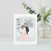 モダンなファーストクリスマス ご夫婦の写真 シーズンポストカード (スタンド正面)