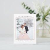 モダンなファーストクリスマス ご夫婦の写真 シーズンポストカード (スタンド正面)