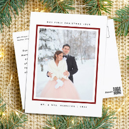 モダンなファーストクリスマス　ご夫婦の写真 シーズンポストカード