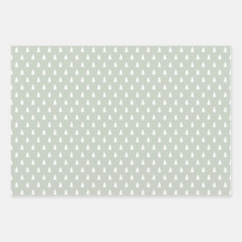 モダンなファームハウスのホリデーパステルグリーン ラッピングペーパーシート