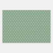 モダンなファームハウススタイルのホリデーグリーン包装紙 ラッピングペーパーシート (正面3)