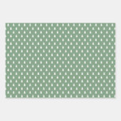 モダンなファームハウススタイルのホリデーグリーン包装紙 ラッピングペーパーシート (正面)