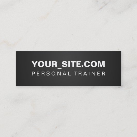 モダンなフィットネスのウェブサイトの商品化 スキニー名刺 (正面)