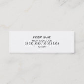 モダンなフィットネスのウェブサイトの商品化 スキニー名刺 (裏面)