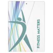 モダンなフィットネスのパーソナルトレーナー クリップボード (裏面)