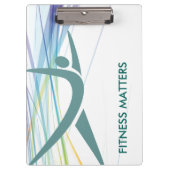 モダンなフィットネスのパーソナルトレーナー クリップボード (正面)