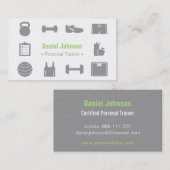 モダンなフィットネスの個人的な訓練の名刺 名刺 (正面/裏面)