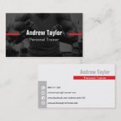 モダンなフィットネスの訓練のパーソナルトレーナー 名刺 (正面/裏面)