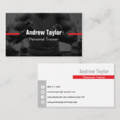 モダンなフィットネスの訓練のパーソナルトレーナー 名刺 (正面/裏面)