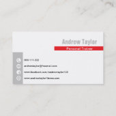 モダンなフィットネスの訓練のパーソナルトレーナー 名刺 (裏面)