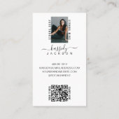 **モダンなフィットネスコーチのパーソナルトレーナー写真** 名刺 (裏面)