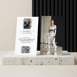 **モダンなフィットネスコーチのパーソナルトレーナー写真** 名刺