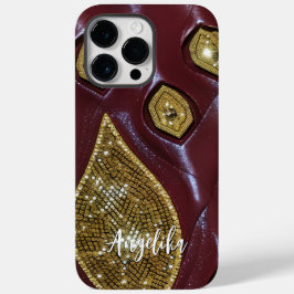 モダンなフェイクレザーの抽象的ミニマリスト Case-Mate iPhone 14 PRO MAXケース