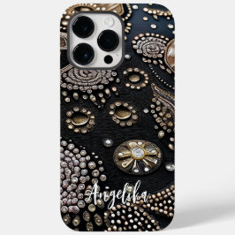 モダンなフェイクレザーの抽象的ミニマリスト Case-Mate iPhone 14 PRO MAXケース