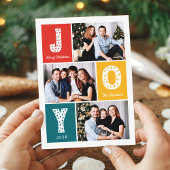 モダンなフェスティブカラー メリークリスマス 3枚の写真 シーズンカード