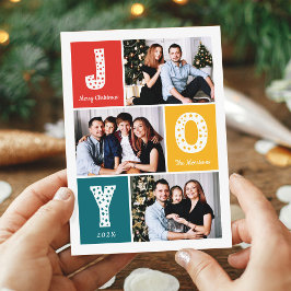 モダンなフェスティブカラー メリークリスマス 3枚の写真 シーズンカード